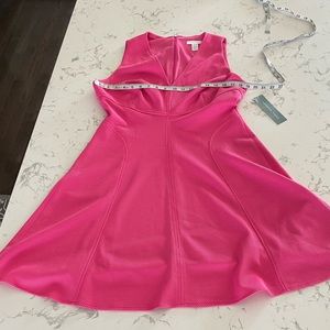 NWT London Times pink v neck dress size 14